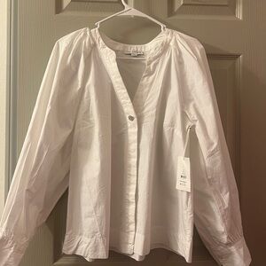 White Button-Front Women's Blouse - Brand: Zara